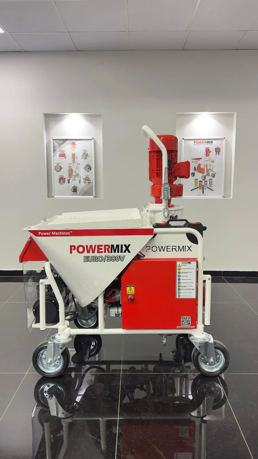 Powermix Euro 380V blandarpump och putsmaskin för professionella entreprenörer