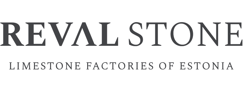 Reval Stone logotyp, estnisk producent av kalksten